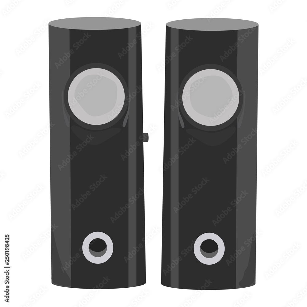 Poster audio speaker vector icon on a white background. music column illustration isolated on white. sound 