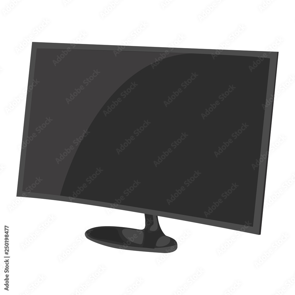 Poster desktop vector icon on a white background. computer display illustration isolated on white. computer