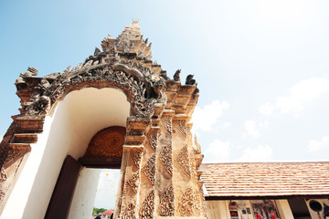 Wat Prathat Lampang Luang is Lanna Pagoda style at Lamphang Province northern of Thailand, Thai...