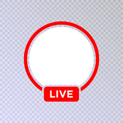 Social media icon avatar stories user LIVE video streaming colorful gradient. Vector illustration. EPS 10
