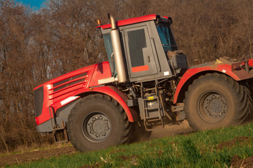 Agriculture,tractor preparing land