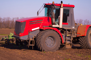 Agriculture,tractor preparing land
