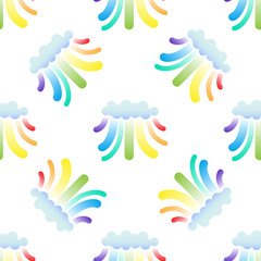 Fototapeta na wymiar Rainbow seamless pattern