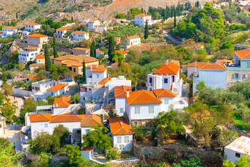 Town view of Hydra island (Greece)