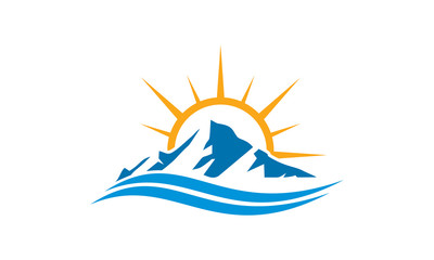 Mountain and the sunset