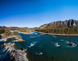 Fototapeta premium autumn valley of mountain river