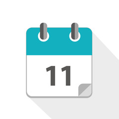 blue business calendar 11 icon vector illustration EPS10