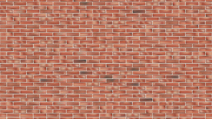 Old red brick wall seamless grunge vector background