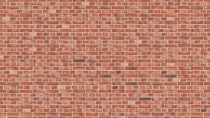 Background of red brick wall seamless vector pattern
