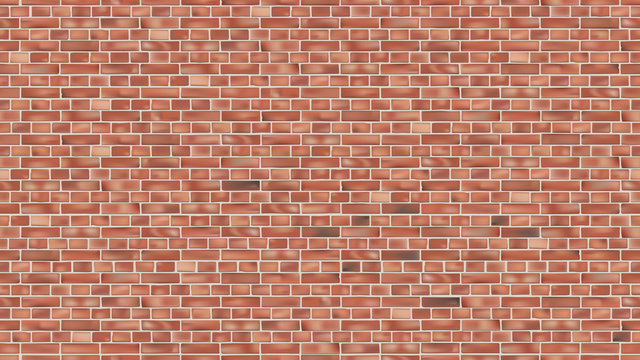 Background of red brick wall seamless vector pattern