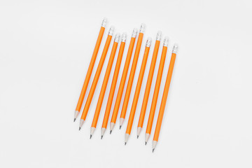 Amazing isolated pencils on pure white background