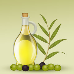 illustration of bottle of olive oil