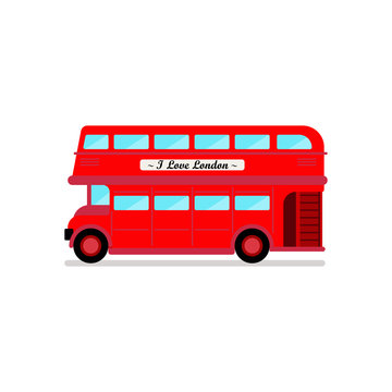 London city bus vector illustration