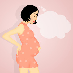 illustration of a pregnant woman