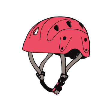 Rock Climbing Helmet Vector Illustration