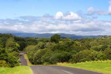 Storm clouds over rainforest near Kuranda in Tropical North Queensland, Australia