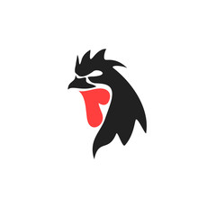 Naklejka premium Vector Chickens Silhouettes Logo Template