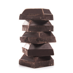 Chocolate bar stack isolated