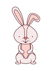 cute rabbit isolated icon