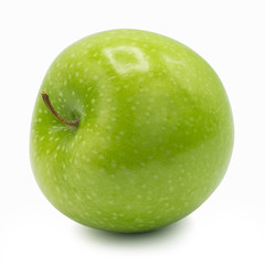 green apple isolated on white background with clipping path
