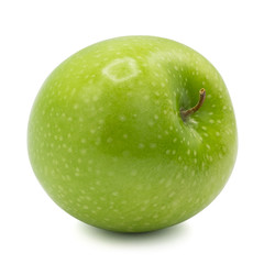 green apple isolated on white background with clipping path