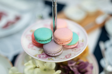Macarons on Dessert Table