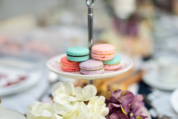 Macarons on Dessert Table