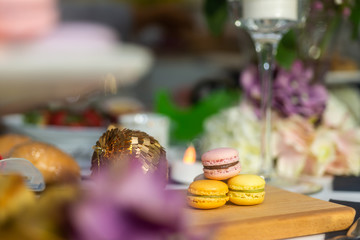Macarons on Dessert Table