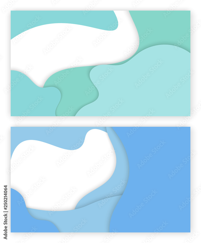 Poster design of web page vector, business banner abstraction. background white and blue color, abstract fo