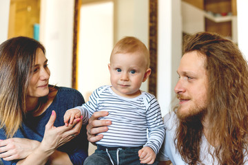 Beautiful young family