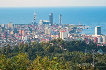 aerial view of the city. Batumi, Georgia.