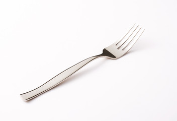 A fork on white background