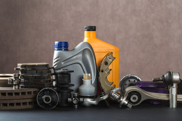 New car parts closeup