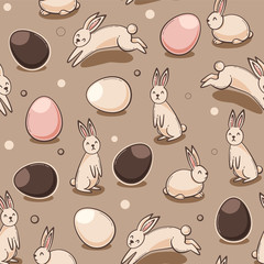 Easter pattern with egg - 250218212