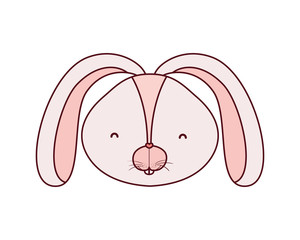 rabbit head isolated icon
