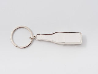 silver trinket with a place for a photo. present. on a white background.