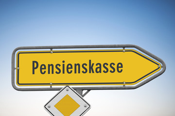 Pensionskasse, Wegweiser, (Symbolbild)