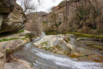 View of the Rupit river gorge