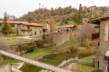 Fototapeta na wymiar Panoramic view of the village of Rupit