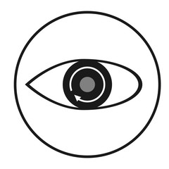 Eye icon, flat icon for logo, vector sign symbol
