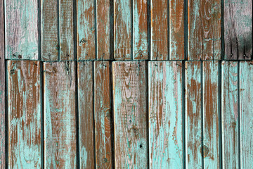 Old wooden background painted blue