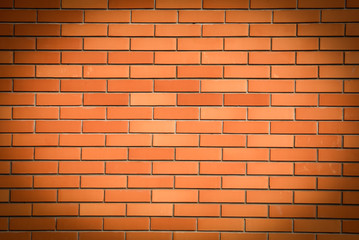 Red brick wall in the house as a background