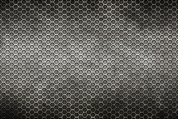 black and gray hexagon background and texture.