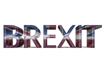 Brexit Grafik Buchstaben 3d englische Farben rot weiß blau V5