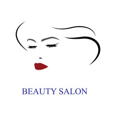  vector illustration, depicting the face of a beautiful woman with long ringlets