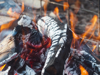 Charcoal in the fire