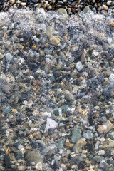 Stone seashore as abstract background