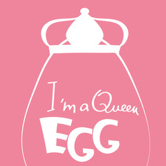 Easter Holiday Card or Poster with Hand Lettering Text. Vector Illustration.