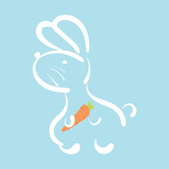 Easter Bunny. Vector Illustration.