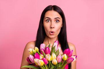 Close-up portrait of her she nice cute winsome attractive lovable lovely fascinating charming...